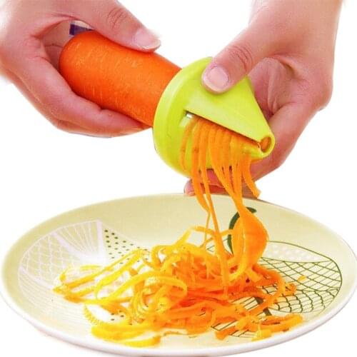 Portable Vegetable Slicer Plastic Fruit Peeler Handheld Spiral Cutter Grater Salad Carrot Shred Device Kitchen Tools