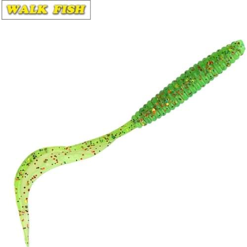 Walk Fish 8Pcs/Lot 12cm 2.4g Fishing Lure Silicone Lures For Fishing Soft Bait Worm isca artificial Carp Fishing Tackle