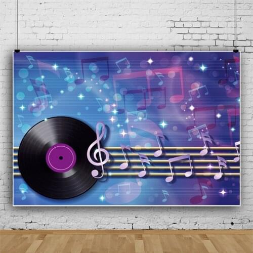 Spot Music CD Phonograph Disc Photography Backdrop Decor Sheet Music Notes Photo Background Studio Photocall Props