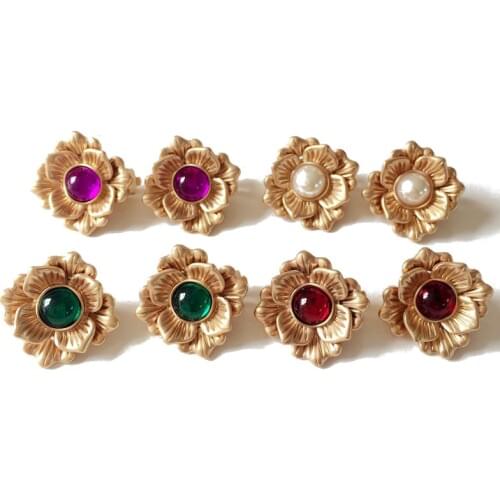 New Design Flower 4 Colors Sweet Clip Earring