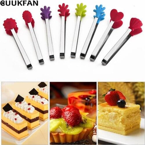 Silicone Kitchen Tongs Creative Kitchen Tool Stainless Steel Food Clip Tongs Kitchen Utensil