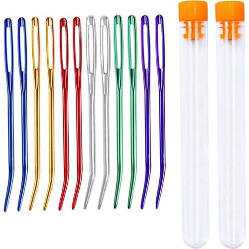 LMDZ Yarn Knitting Needles,Tapestry Needle Bent Tip Tapestry Needles for Crochet Large Eye Blunt Needles Yarn Sewing Needles Set