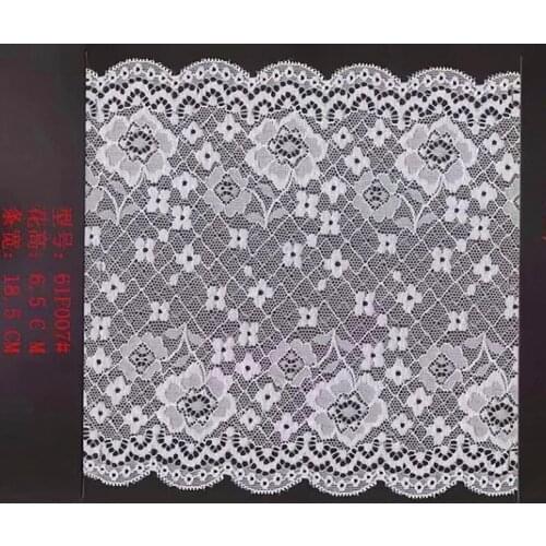 18.5cm high quality nylon spandex elastic lace trim,YX-61F007