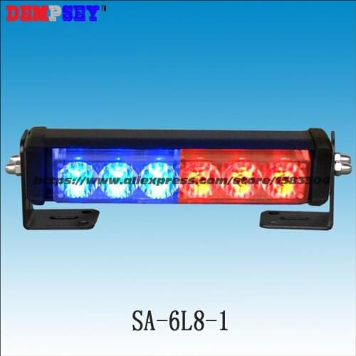 SA-6L8-1 High power LED Red/Blue Flashing Warning light, DC12V Police/ Car light, GenIII X 1Watt LED,1pcs head light