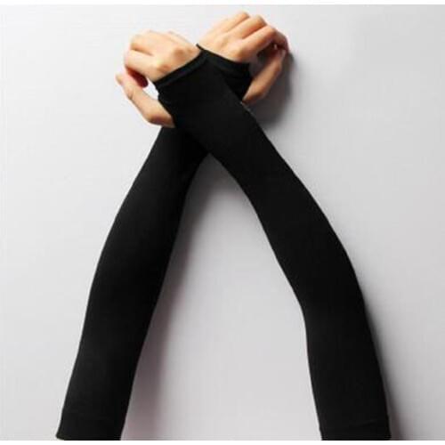 None Protection Cooler Cooling Sleeves Compression Fit Hand Sunscreen Cover Arm Long Ice Sleeve Slim Outdoor Riding Sports Silk