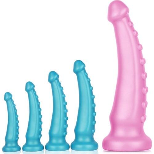 Liquid Silicone Tentacle Anal Dildo Super Soft Butt Plug Anus Vagina Expansion Prostate Massager Sex Toys For Women Men Couples