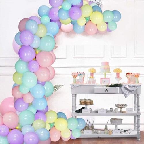 112pcs Macaron Latex Balloons Chain Set 5/10 inch Candy colors Balloon Birthday party decoration Supplies kids toys baby shower