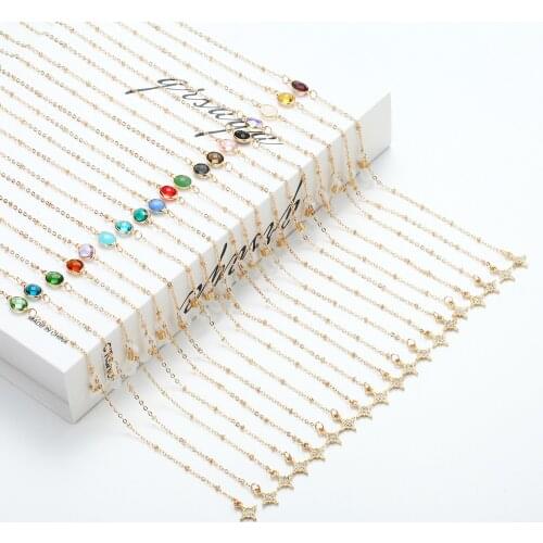 2021 Fashion Glass Color Crystal Sunglasses Holder Lanyard Non-slip Elegant Reading Glasses Chain Holder Accessories for Women