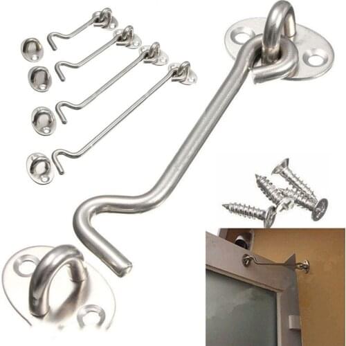 3/4/6/8 inch Crescent Window Latch Lock Catch Holder With install Screws Lock With Safety Switch Cabin Hook Door