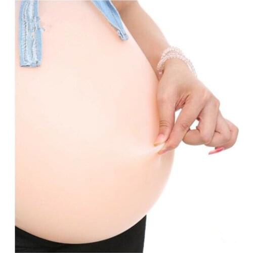 3000g Silicone Artificial Belly Tummy Fake Belly Realistic Pregnant 5-7 Months Top Quality Realistic Soft Bionic Skin Easy Wear