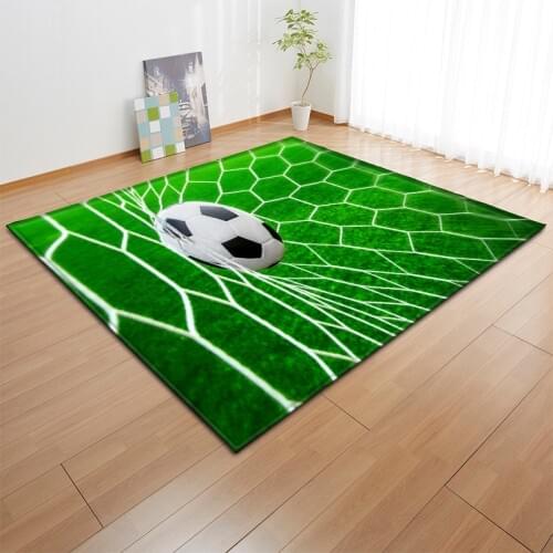 3D Carpets Soft Flannel football Printed Area Rugs Parlor Basketball Mat Anti-slip Large Carpet for Living Room tea table Decor