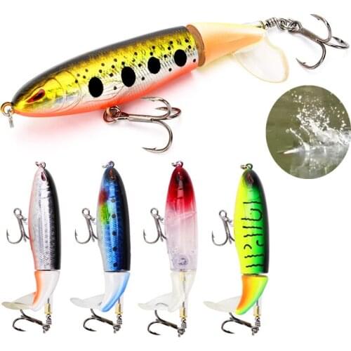 9cm 13g Wobbler Top Water Fishing Lure Artificial Bait Soft Rotating Tail Fishing Tackle