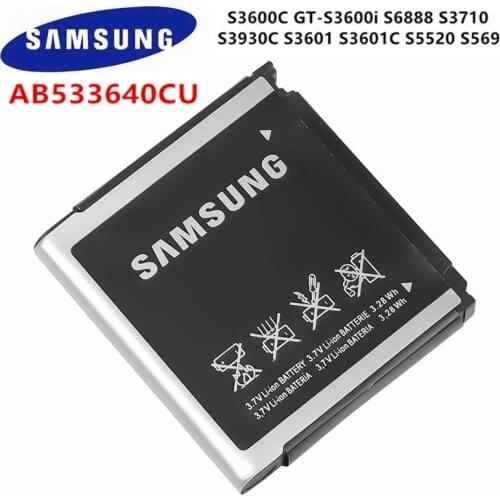 Genuine Battery AB533640CU AB533640CC AB533640CK AB533640CE For Samsung S6888 G500 S3600C S3930C S3601 S3600c S5520 S569 880mAh