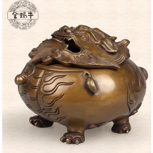 4# animal aromatherapy concept of handmade copper refined copper incense smoke play with home accessories gifts