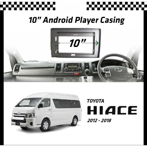 2Din Audio Fitting Adaptor Panel Frame Kit Car Accessories For Toyota Hiace 2012-2018 10.1 inch Android MP5 Player Casing Frame