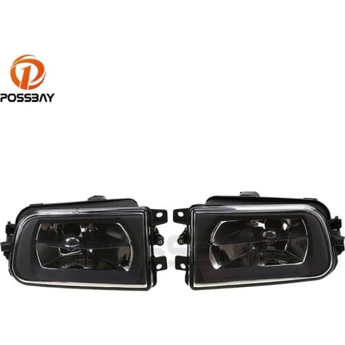 POSSBAY Car Automobiles Front Driving Bumper Clear Fog Light Lamp Without Bulbs Protector For BMW E39 528i 540i Z3 1995-2000