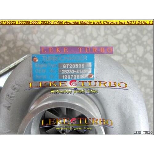 Free Ship GT2052S 703389-0001 703389-0002 28230-41450 703389 Turbo Turbocharger For Hyundai Might Truck Chrorus HD72 D4AL 3.3L