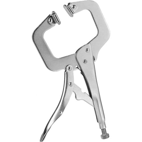 Large 11" Locking C Clamp Round Welding Locking Pliers Welding Clamp with Grip Handle Woodworking Hand Tool