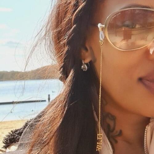 Boho Customized Stainless Steel Glasses Chain for Women Sunglasses Straps Lanyard Custom Name Mask Chain Personalized Jewelry