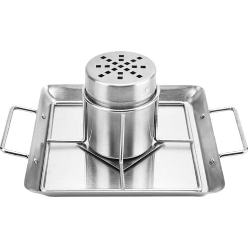 Beer Can Chicken Holder Roaster Rack Includes Metal Canister and Drip Pan