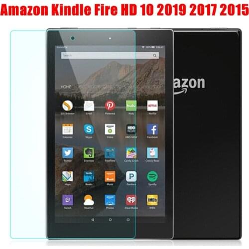 For Amazon Kindle Fire HD 10 2019 2017 New / HD10 2015 / 10.1 inch HD Tempered Glass Screen Protector Tablet Protective Glas