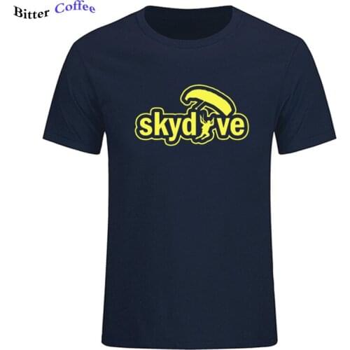 Skydive Funny Print Cotton T Shirts Mens New Arrival Summer Hot Sale Style Short Sleeve Men T-shirt Sweatshirts Plus Size