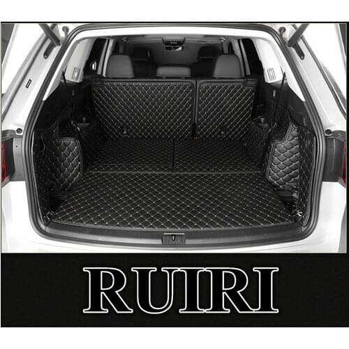 Good quality! Special trunk mats for Volkswagen Atlas 7 seats 2019 durable boot carpets cargo liner for Atlas 2018,Free shipping