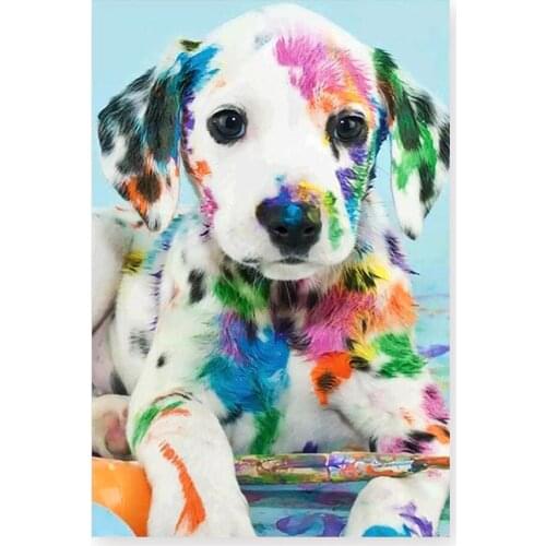 Playful Dalmatian Animal Diamond Painting Round Full Drill Nouveaute DIY Mosaic Embroidery 5D Cross Stitch Home Decor Gifts