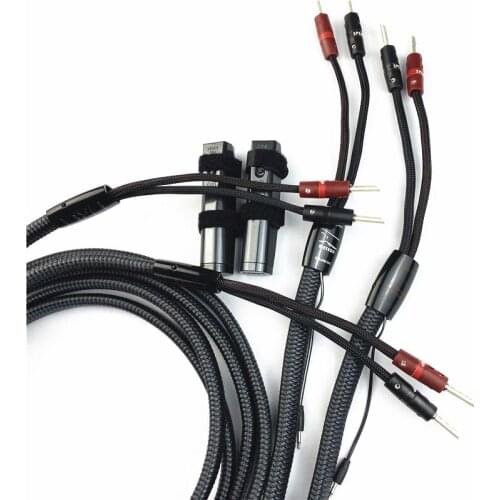 Meteor Speaker Cable HiFi Audio Line Banana & Y Spade Plug PSS Silver Conductor 72V DBS