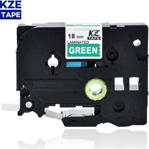 18mm Tze745 White on Green Laminated Label Tape Cassette Cartridge label ribbon tze tape Tze-745 tze 745 tze745 for P-touch PT