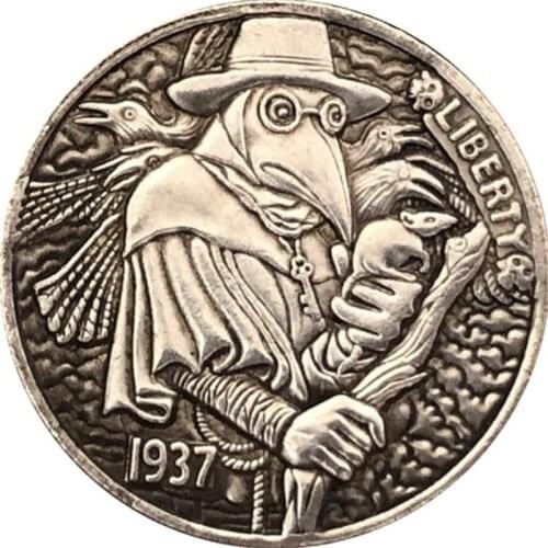 1937 Bird AB Souvenir Coins Collectibles 3D Antique Metal Commemorative Morgan Hobo Coin Copy Home Decor New Year Gifts