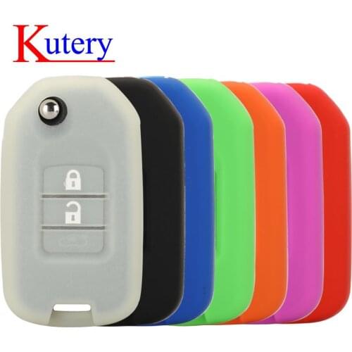Kutery 10PCS Silicone Rubber Colorful Remote Key Cover Case 3/4 BTN For Honda Accord CR-V Crosstour Civic Protection Replacement