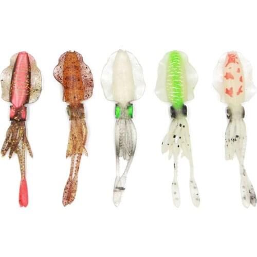 Sea Fishing Bionic Squid Bait with Ear Thin Fin Soft Baits Fish-shaped Fake Lure Fish Bite Y1QE