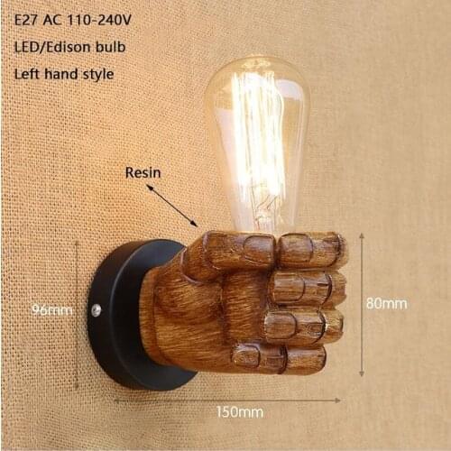 Edison Wall Sconce Retro Wall Lamp Fixtures Creative Personality design Loft Industrial Vintage Wall Light wood hand light