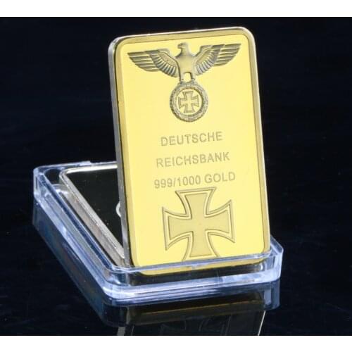 German Gold Bullion Bar Deutsche Reichsbank 1 OZ Eagle Cross Bar/Coin Collectable