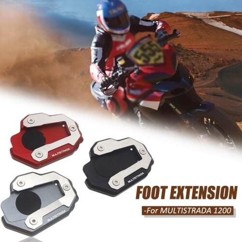 3 colors new CNC Motorcycle Side Stand Enlarge Pad Extension Plate FOR Ducati Multistrada 1200 MULTISTRADA 1200 accessories