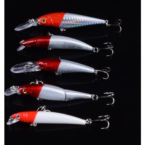 New 5pcs/lot Lifelike pesca Fishing Lure Mixed 5 Models Hard Baits of 5 Colors Fishing Lure Wobblers Fishing Tackle With 3D Eyes