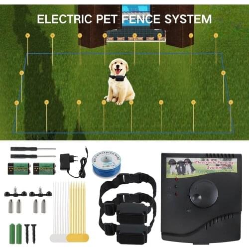 New Electric Dog Fence Waterproof Dog Training Collar Sound Shocked Collar Electronic Pet Fence Containment System for 1/2/3 Dog
