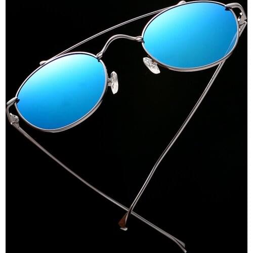 Retro Round Sunglasses for Women Men 2018 New Female Male Sun Glasses Vintage Round Metal Frame Polarized Mirror Coating