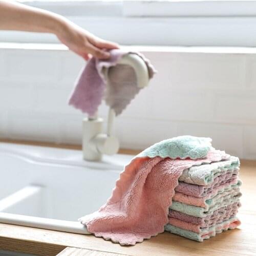 Super Absorbent Microfiber Towel Cloth Kitchen Dishcloths Dish Cleaning Rags Washing Household Tableware CF-77