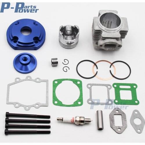 Performance 44MM BIG BORE TOP END KIT FOR ATV POCKET BIKE 47CC 49CC 2 STROKE STAGE 2 BLUE NEW