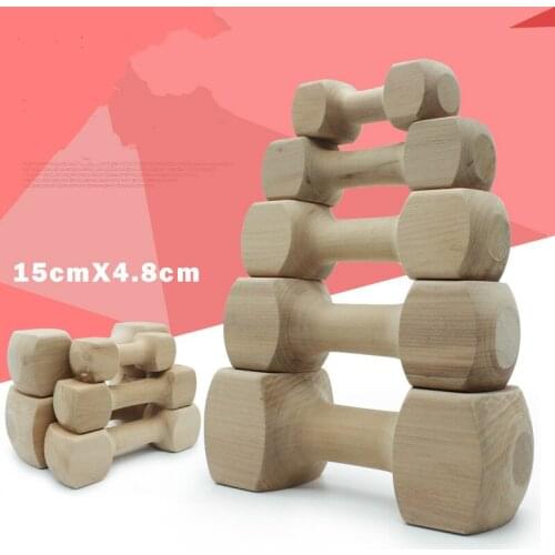 Durable Real Wood Dog Chew Bone Toy for Dogs Safe and Durable Chew Dumbbell Dog Toy