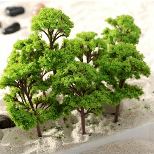 10pcs 9cm HO OO Scale Model Trees Train Railroad Layout Diorama Wargame Scenery