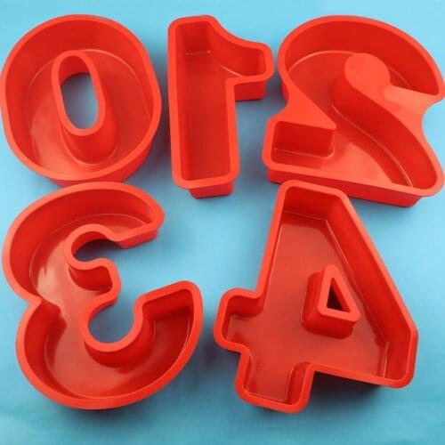 U2JF 10 Pcs/Set 0-9 Large Digital Numbers Epoxy Resin Mold Cake Baking Decorating Silicone Mould DIY Crafts Jewelry Ornaments