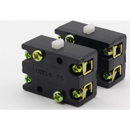 2pcs Microswitch trip switch 5A 380VAC black silver point LXW2-11