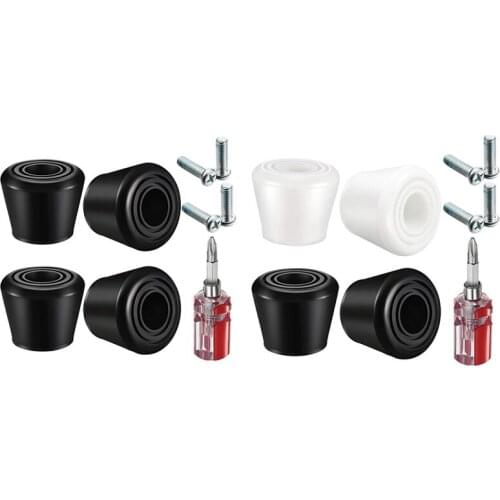 4 Pieces Roller Skate Toe Stoppers Rubber Roller Skates Brakes with Screws and Dual Purpose Screwdriver