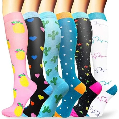 58 Styles Compression Socks Fit For Varicose Veins Nurses Edema Diabetes Sports Socks Outdoor Men Women Running Cycling Socks