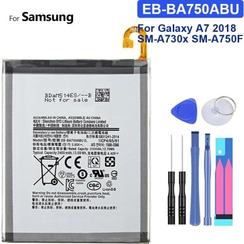 Battery For EB-BA750ABU 3300mAh For Samsung Galaxy A7 2018 version SM-A730x A730x SM-A750F A10 Bateria