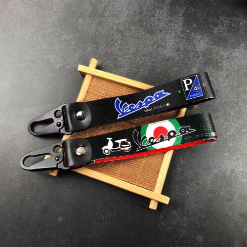 Motorcycle Accessories Embroidery Key Ring Key chain keyring for Piaggio Vespa Primavera 150 SPRINT 150 GTS 300 ie LXV 125