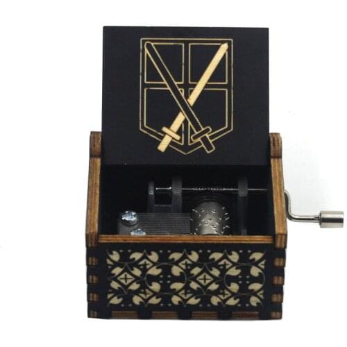 Attack on Giant Training Corps Wooden Music Box Childrens Toy Birthday Gift Halloween Christmas Gift Music Box
